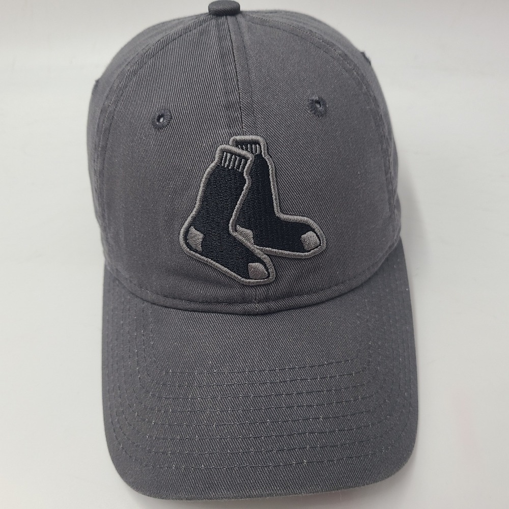 Boston Red Sox Hat Strapback New Era 9Twenty Gray Black MLB Baseball Logo Men